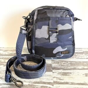 Lug Infinity CAN CAN Convertible Crossbody  Waist Bag Blue/Gray Camo RFID Travel